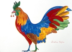 Rooster With Cherries