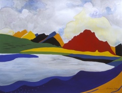 Mount Moran in Red