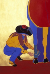 Wrapping the Pony's Leg
