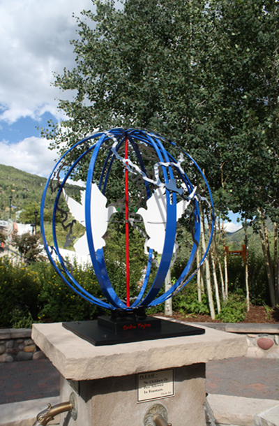 2015Stainless steel The doves spin in the wind Vail, Colorado 